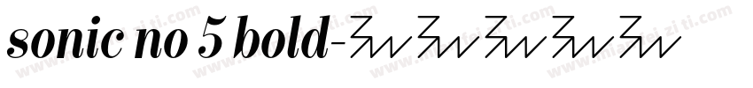 sonic no 5 bold字体转换